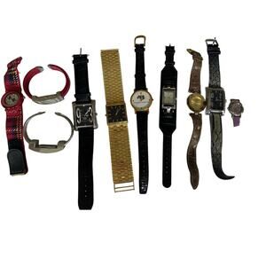 Lot of 10 Non-Working Watches for Parts or Repair – Barbie, Disney, St. Marin